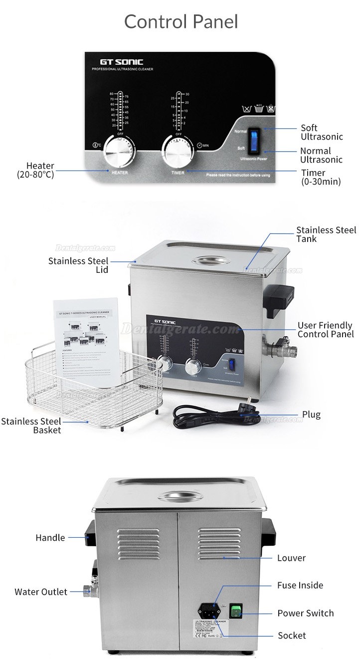 GT SONIC T-Series Digital ultraschallreiniger mit heizung 2-27L(liter) 100-500W